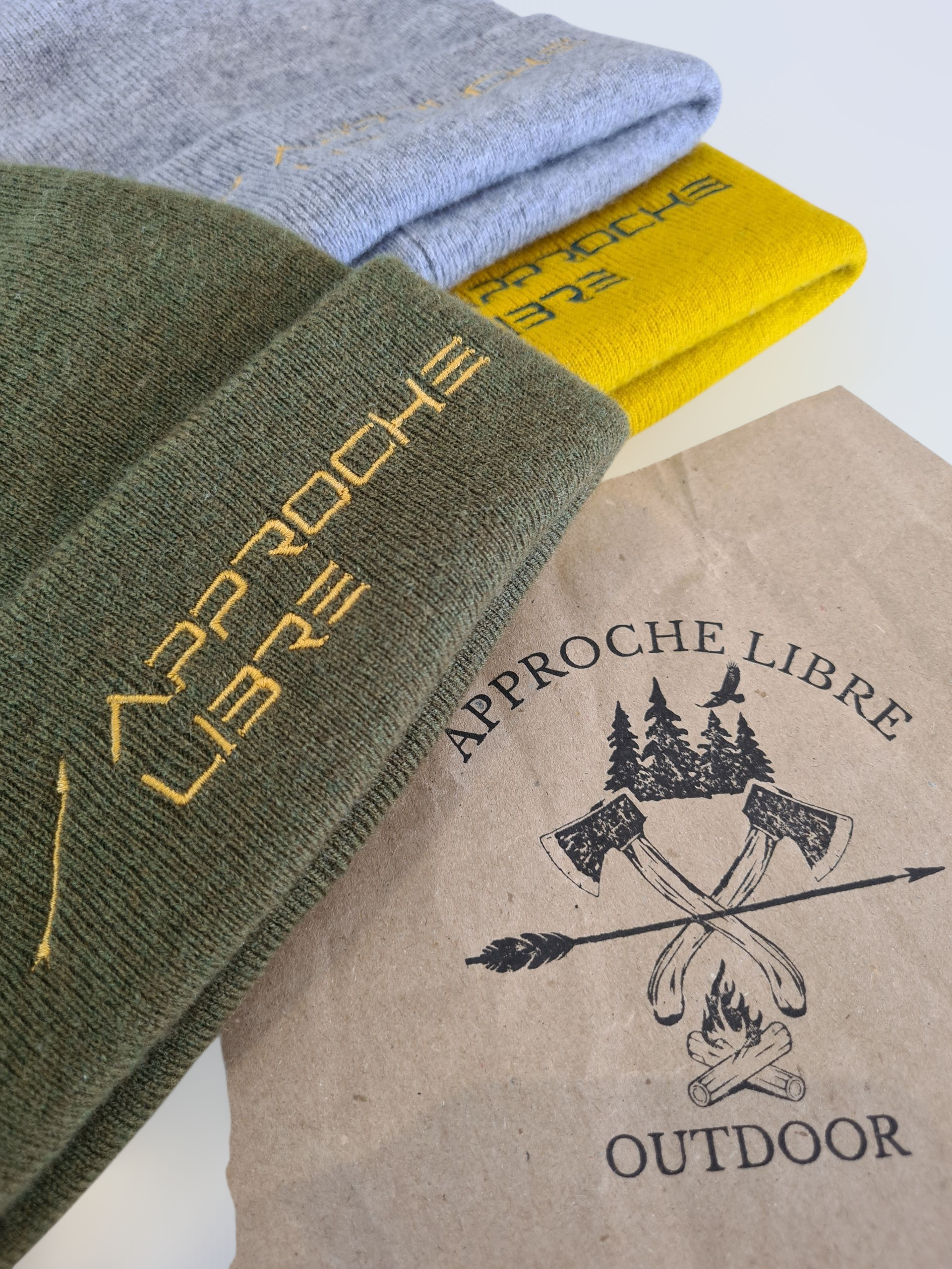Bonnets de laine Approche Libre 100% mérinos.