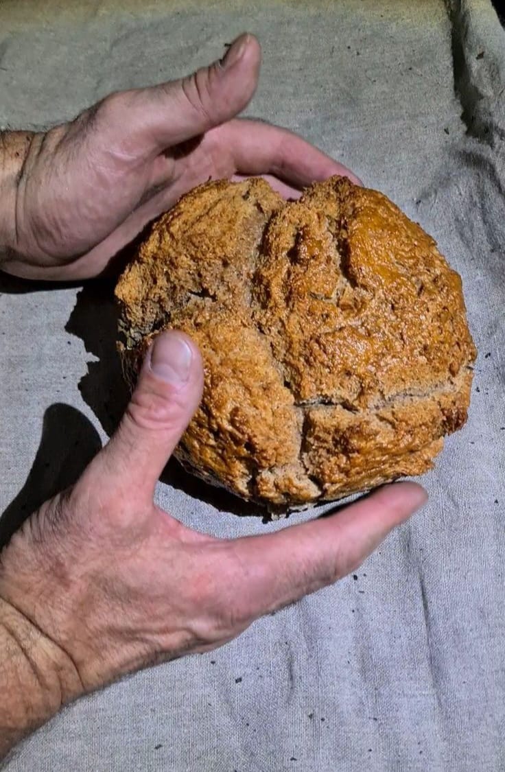 Pain réalisé au chaudron en fonte